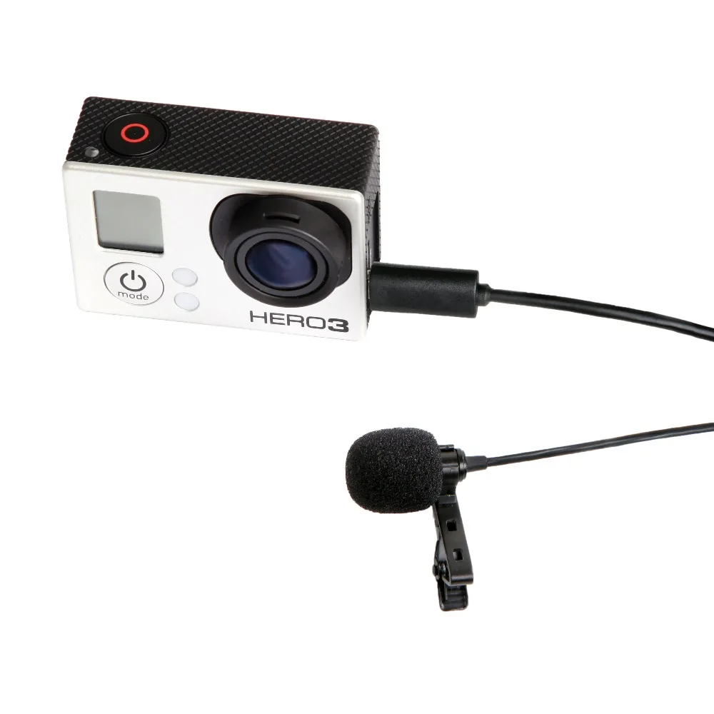 

BOYA BY LM20 BY-LM20 Pro 3.5mm Clip Sports External Microphone Clip Mic Mini USB For GoPro Hero 4 3+ 2 Video