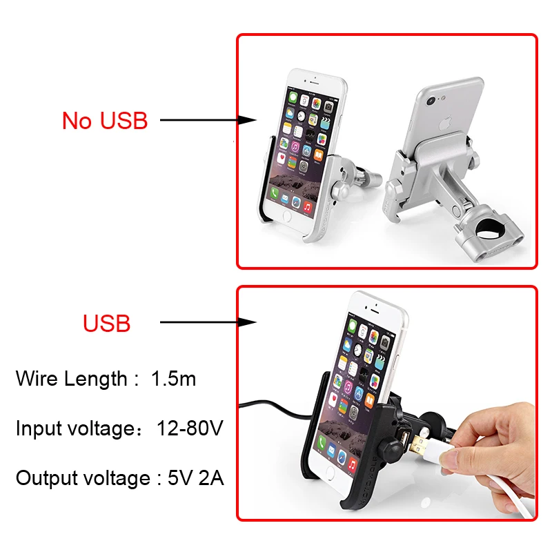 Велосипедный держатель для телефона с USB-зарядкой Iphone X 8 Plus SE S9 | Автомобили и