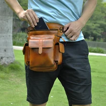 Качественная кожаная Мужская Дизайнерская Повседневная сумка на 8 дюймов, сумка на ремне, многофункциональная модная сумка для путешествий, поясная сумка для ног, 913-5l