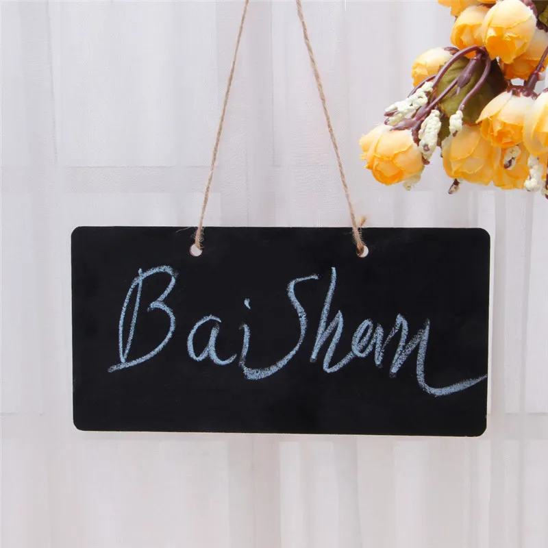 Wooden Mini Blackboard Small Hanging Blackboard Chalkboard Message Memo