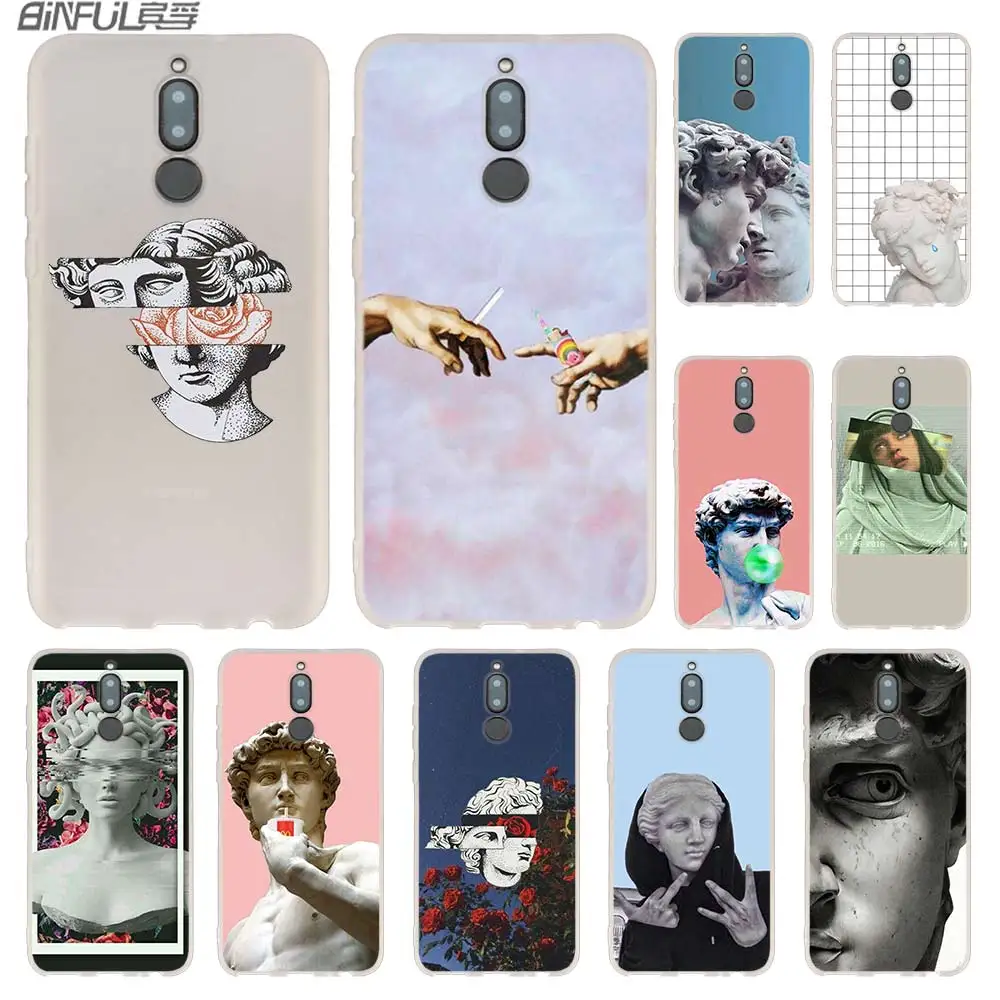 

Art David Statue flower Hansen Cases For Huawei Mate 20 10 Lite Pro Silicone Cover Y5 Y6 Y7 Y9 2019 2018 2017 Nova 3i 4 Hot
