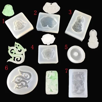 

1PC Chinese Lucky Liquid Silicone Expoxy Mold Resin Jewelry Mold UV Pendant Jewelry Accessories Handcraft Jewelry Tool