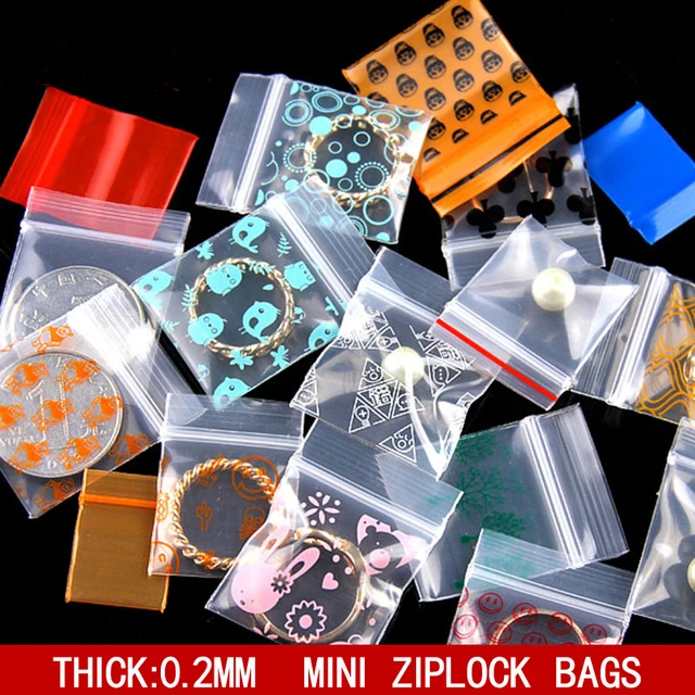 Writable Mini Zip lock Bags Plastic Packaging Small Plastic Zipper Bag  Jewelry Ziplock Pill Packaging Pouches Multi-size 100pcs - AliExpress