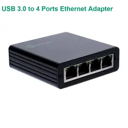 USB3.0 до 4 порты Ethernet адаптер контроллера 10/100/1000 м usb до 4 портов LAN rj45 gigabit внешняя nic сеть RTL8153 чипсет