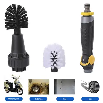 

Car Wheel Wash Brush Double Brush Head Automatic Vehicle Detail Cleaning Brush Vehicle Bikes Motorcycles Washing Tools