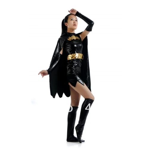 Batman DC Comics Super heroine Batgirl Metallic Superhero Costume Halloween Costumes