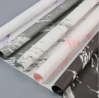 

100pcs/lot Marble Gift wrapping paper 60*60cm 60x60cm Flower Packaging Paper Packaging Material Paper DIY crafts supplies