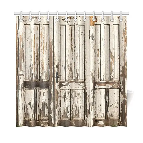 Old Vintage Wooden Door With White Paint Garage American Style