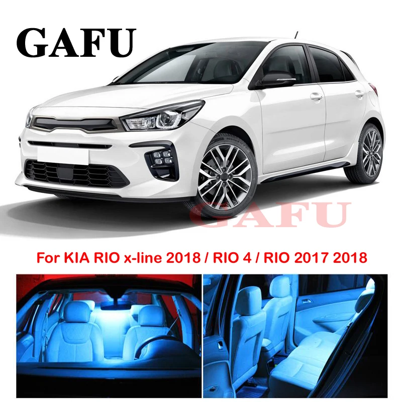 

2Pcs Ice Blue Canbus LED Lamp Car Bulb Interior Package Kit For 2017 2018 KIA RIO 4 Map Dome Trunk Plate Light