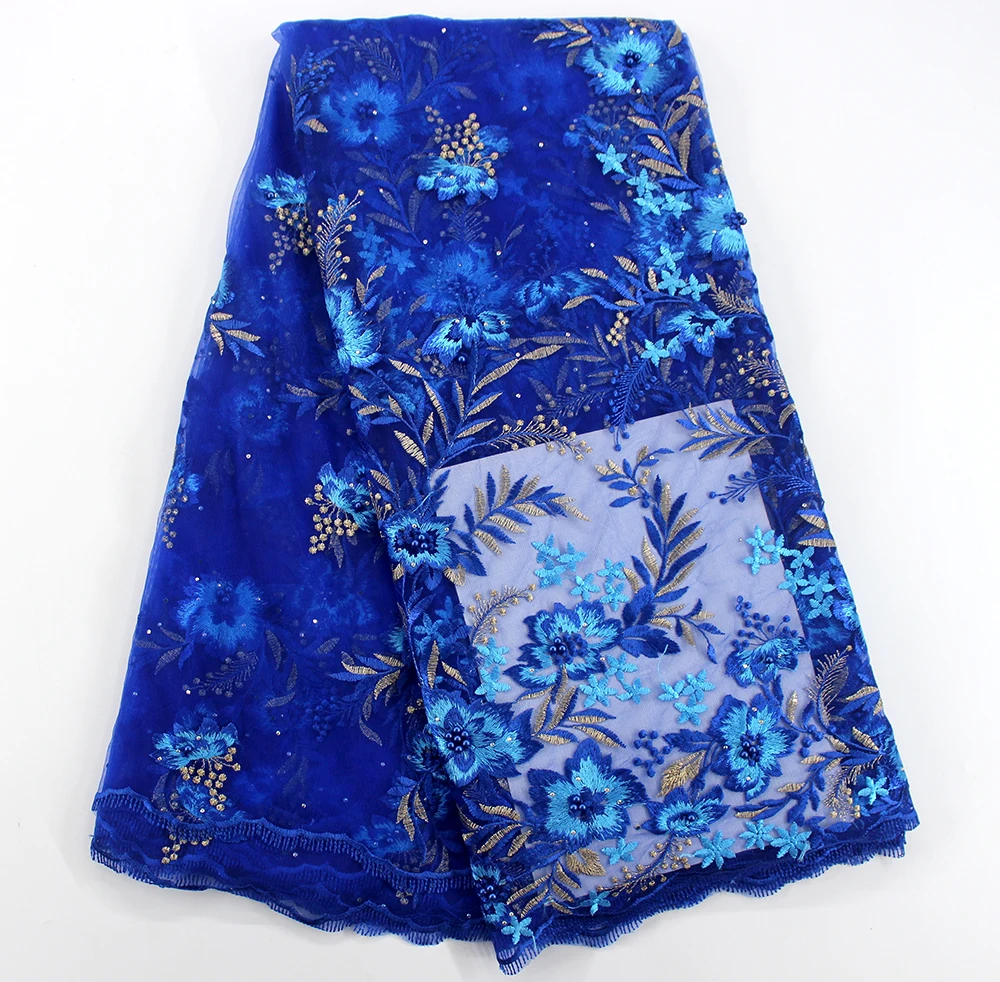 

Latest Net French Lace Material High Quality French Net African Lace Fabric With Stone Nigerian Wedding African Lace