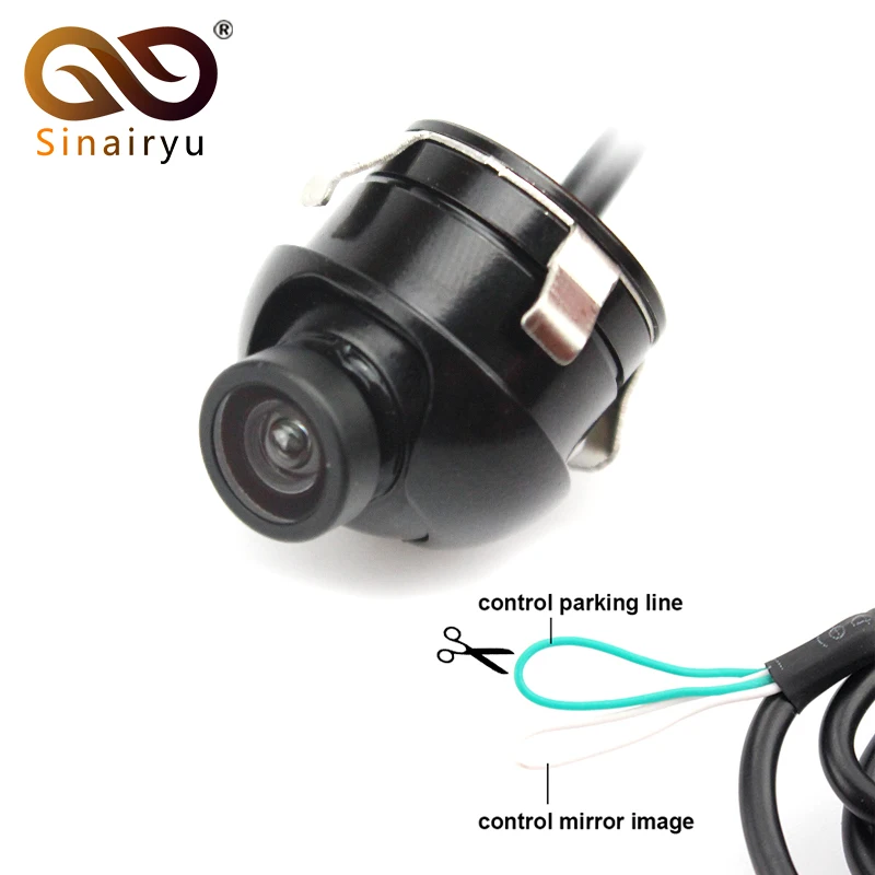 

Sinairyu Mini CCD Night Vision 360 Degree Car Rear Front Side View Backup Camera With Mirror Image Conversion Lines