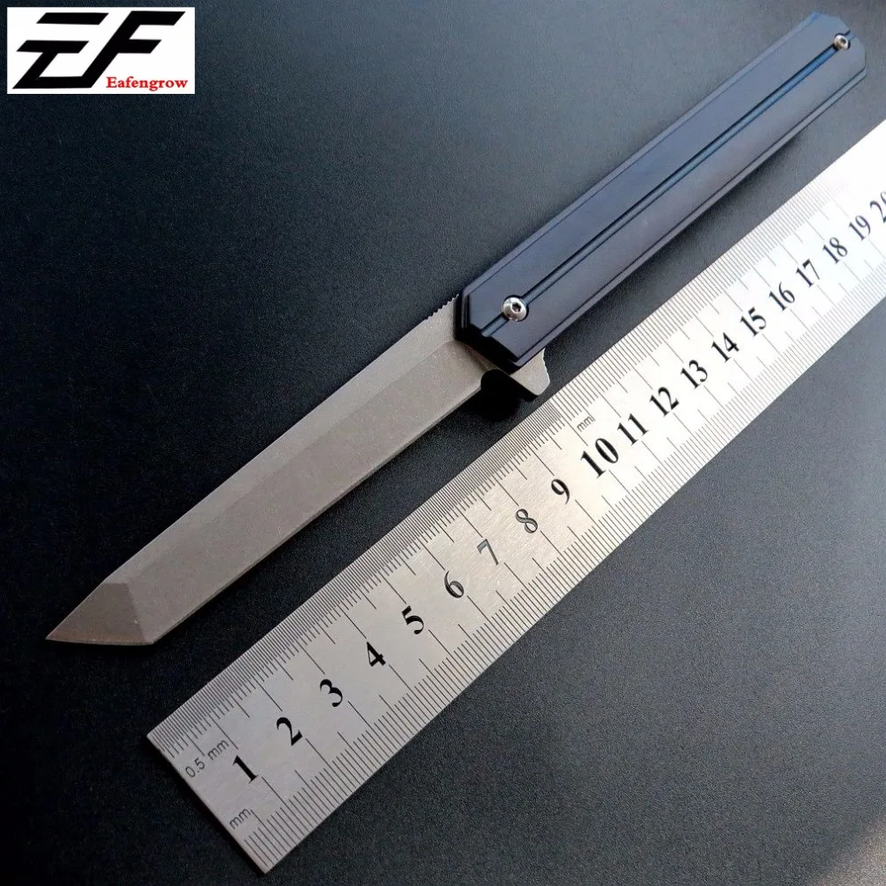 Eafengrow EF219 складной нож knifeQwaiken D2 лезвие Тактический шарикоподшипник Флиппер нож TC4 Кемпинг Открытый выживания Ножи EDC инструмент