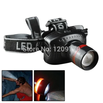 

A6 Hot Headlight LED Flashlight Focus Strap Adjustable For Camping Lamp LED001 L0708