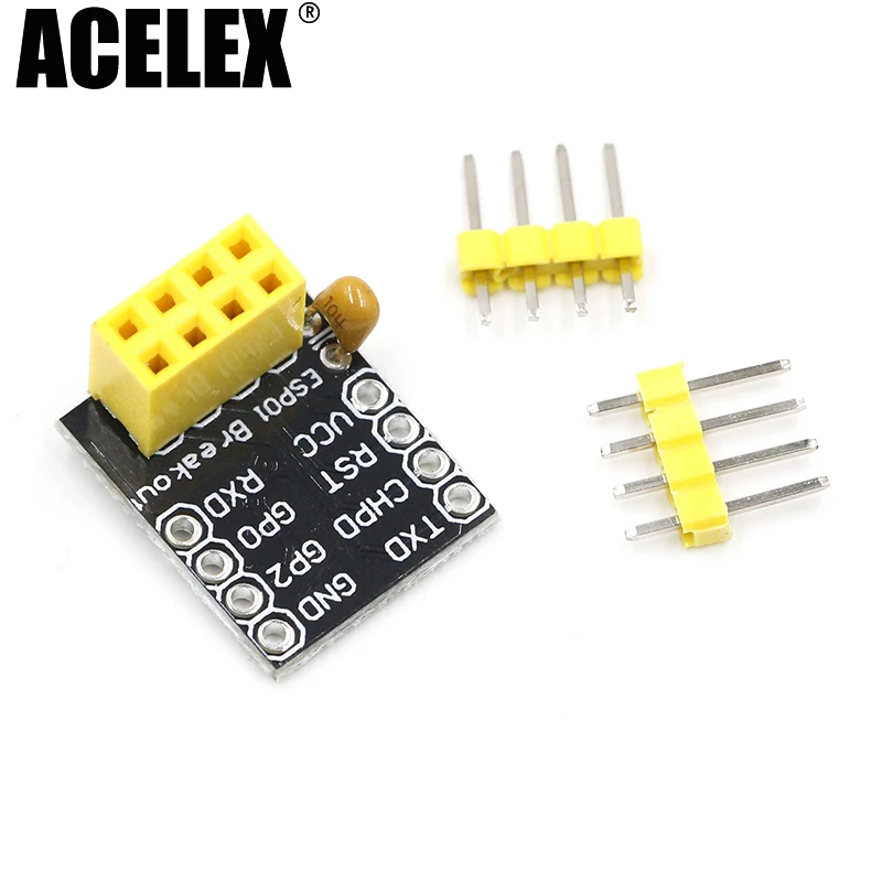 

ESP8266 Breadboard Adapter for ESP-01 ESP-01S Model of the ESP8266 Serial To WiFi Transceiver Module Breakout UART Module