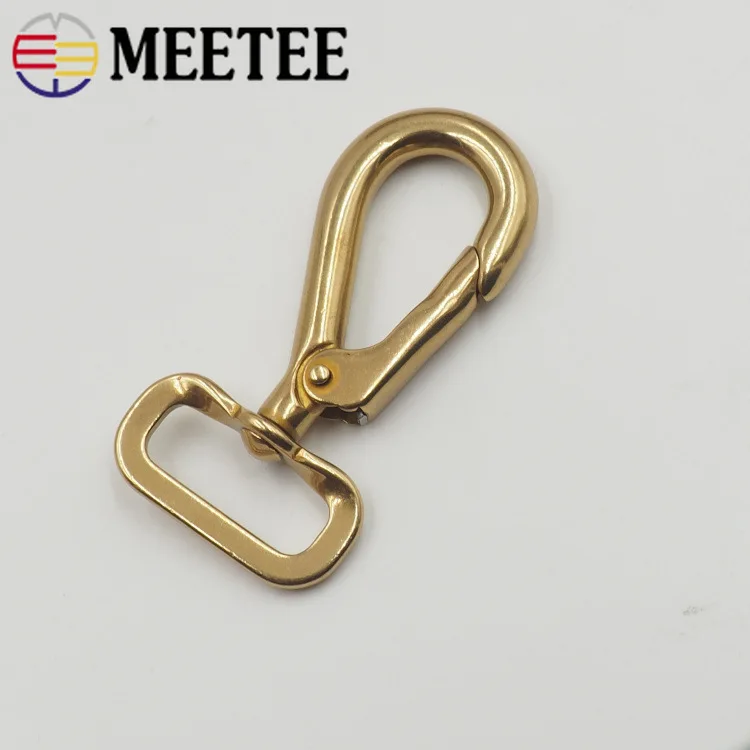 Meetee 2 шт. 20/25 мм латунь металл скоба с собачкой застежка для сумки крюк