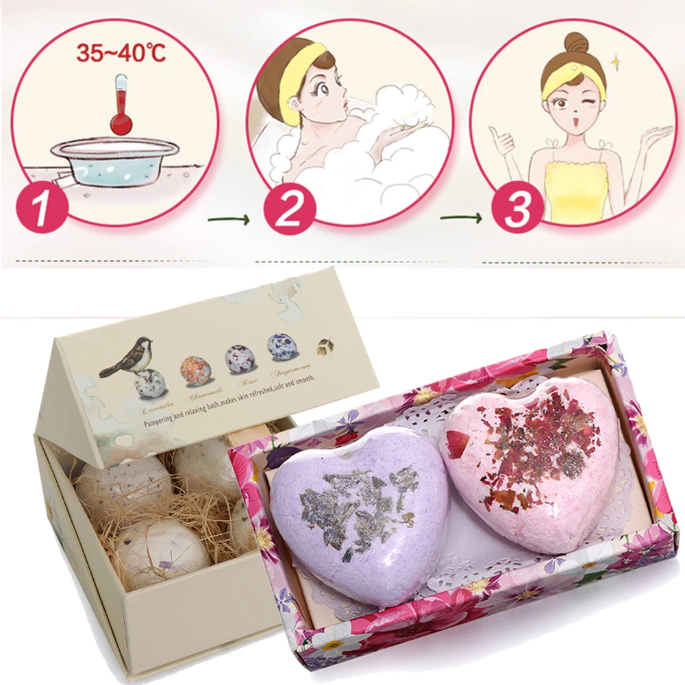 

2/4Pcs Bath Bombs Bubble Bath Salts Soap Ball Body Essential Oil Moisturizing Handmade Bubble Bath SPA Whitening Skin Care Clean