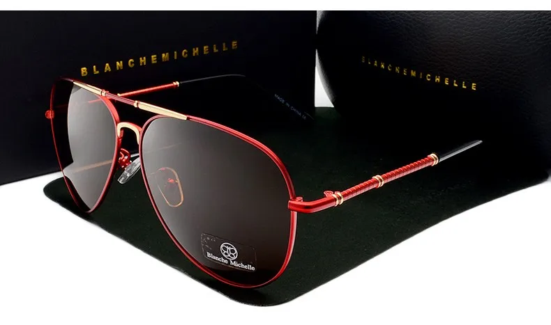 Бланш Michelle Пилот солнцезащитные очки мужские поляризованные UV400 фирменные очки для вождения винтажные высококачественные солнцезащитные очки с коробкой