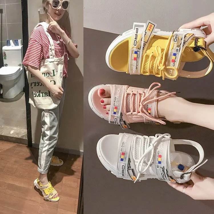 

Fashion sponge cake sandals female 2019 summer new style increase thick platform waterproof platform open toe sandals