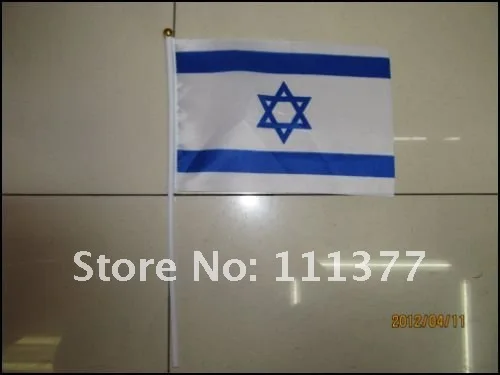 Азиатские национальные флаги, Израиль, Япония, Монголия, Австралия, Сингапур, флаги, одноцветная обработка, полиэстер 14*21 см - Цвет: Israel