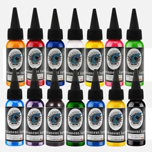 Профессиональный высококачественный набор чернил татуировки 14 набор цветов 1 унций/30 мл бутылка чернил для татуировки окраска быстро постоянный пигмент татуировки Suppl