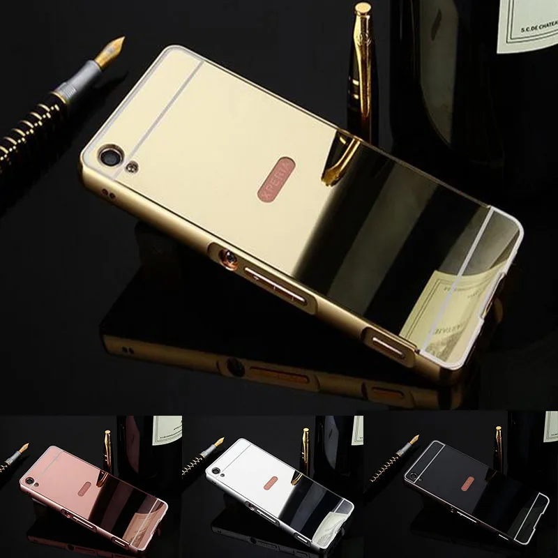

For Sony Xperia XA1 Plus XA2 XA Ultra Case Luxury Mirror Aluminum Plating Metal Back Cover For Sony Xperia Z1 Z2 Z3 Z4 Z5 Case