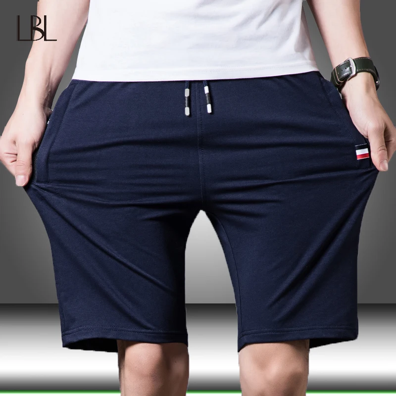 Однотонные мужские шорты, новые летние модные мужские пляжные шорты из хлопка, повседневные мужские шорты, брендовая одежда