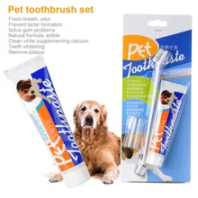 Новинка Собака Щенок зубная паста для кошек набор зубных щеток Нетоксичная безопасная Чистка отбеливания зубов