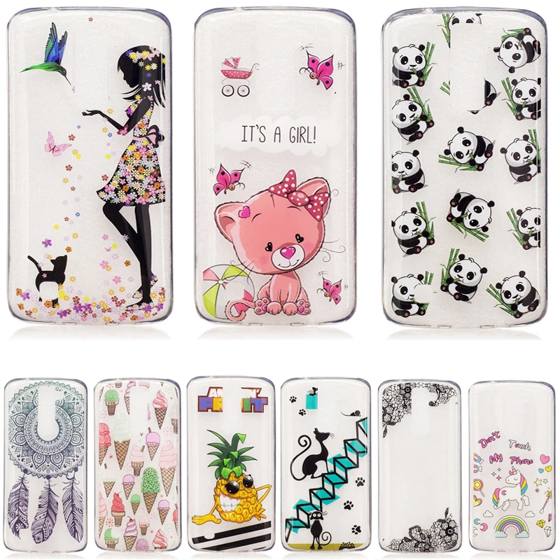 

For LG K7 K 7 LGK7 X210ds X210 ds Tribute 5 LS675 MS330 Case Lovely Soft Silicone TPU Cases Phone Protective Back Cover Coque