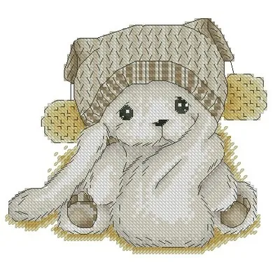 Needlework 14CT 16CT Cross Stitch DIY Count Embroidery Set 8151 cute rabbit 59 | Дом и сад