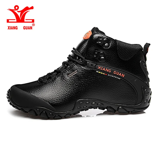 2017 XIANG GUAN Man Hiking shoes outdoor sneaker climbing High Leather mountain sport trekking tourism boots botas waterproof