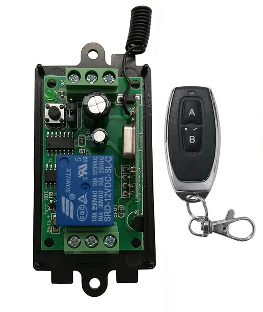 DC 9V 12V 24V 1 CH 1CH RF Wireless Remote Control Relay Switch Security