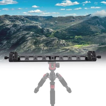 

Andoer PU-480 Extended Double QR Quick Release Plate Camera Bracket Track Slider 1/4 3/8 screw holes for Tripod Ball