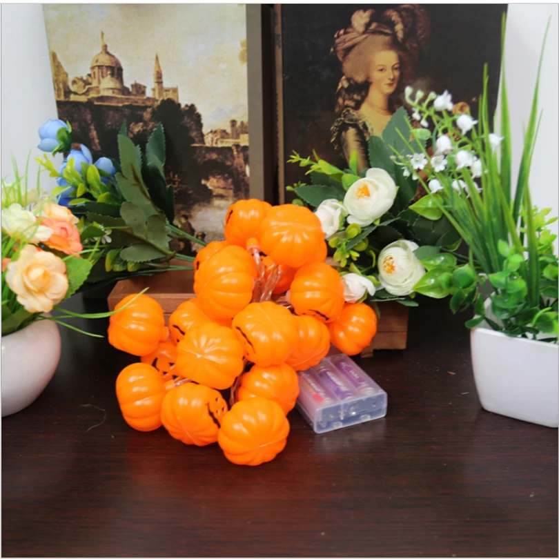 1M 2M 3M Battery Operated Halloween Pumpkin LED String Lights Halloween holiday Christmas Party Garden Decoration Lights