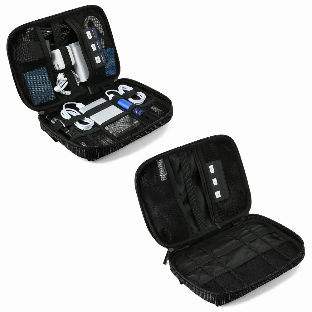 Electronics Accessories Storage Bag Waterproof Electronics Travel Organizer Bag Single Layer Universal Cable Organizer 