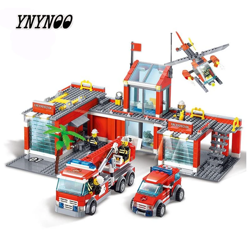 YNYNOO 8051 Building Blocks Fire Station Model Building Blocks 774+pcs Bricks Block ABS Plastic Educational Toys For Children YNYNOO 8051 Building Blocks Fire Station Model Building Blocks 774+pcs Bricks Block ABS Plastic Educational Toys For Children
