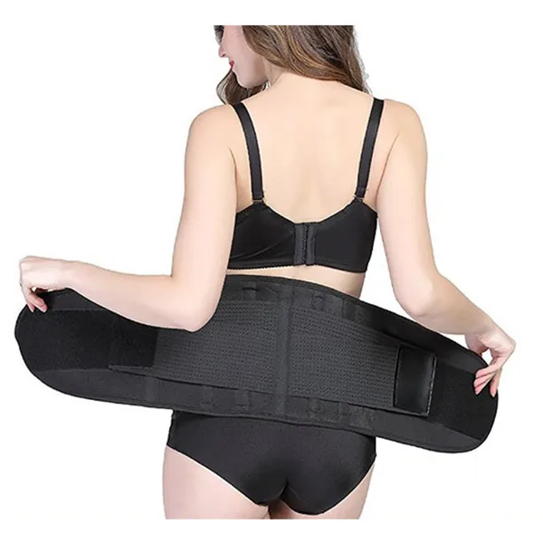 Фитнес спортивные упражнения Поясничные пояса Давление Belly Protector Shaper тонкий регулируемый ремень обучение работе пояс для Для женщин - Цвет: Black