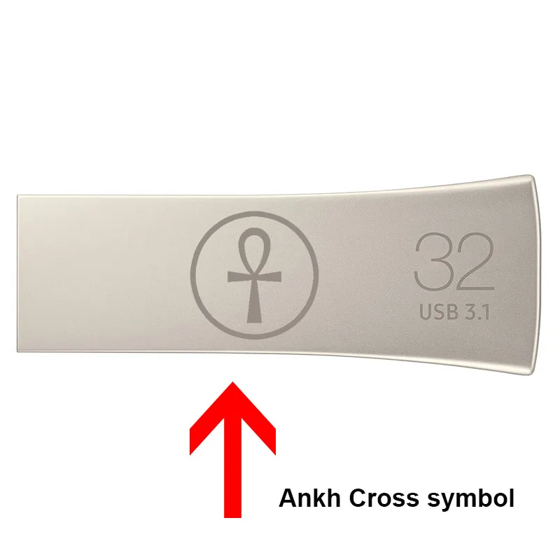 SAMSUNG металлический Usb флеш-накопитель 32 Гб 3,1 Звездные войны usb Единорог Ankh крест символ Пи DIY флэш-накопитель с логотипом флэш-диск DJ Cle usb 3,0 - Цвет: BE3-Ankh-Cross