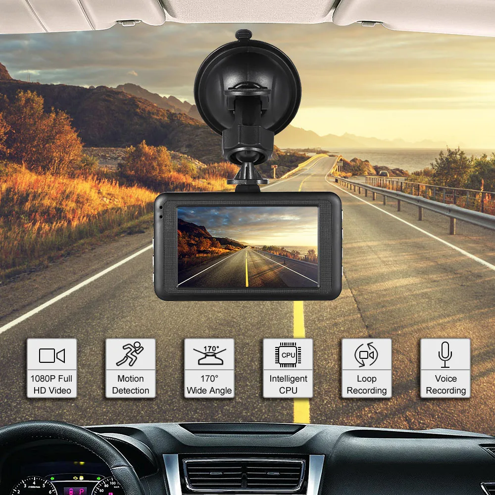KKmoon 3" Auto Car DVR Dash Cam LCD screen Full HD 1080P Camera
