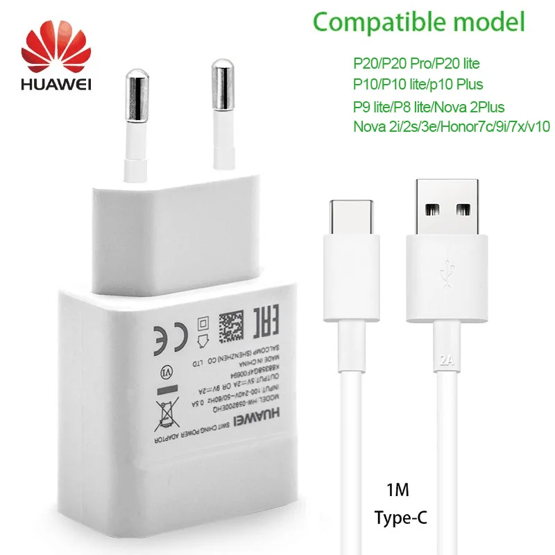 

HUAWEI P20 P10 lite Pro Fast Chargerquick charger 9V2A Quick Wall Travel Adpater 2A TypeC USB Cable mate10pro honor8 V8 V9 nova