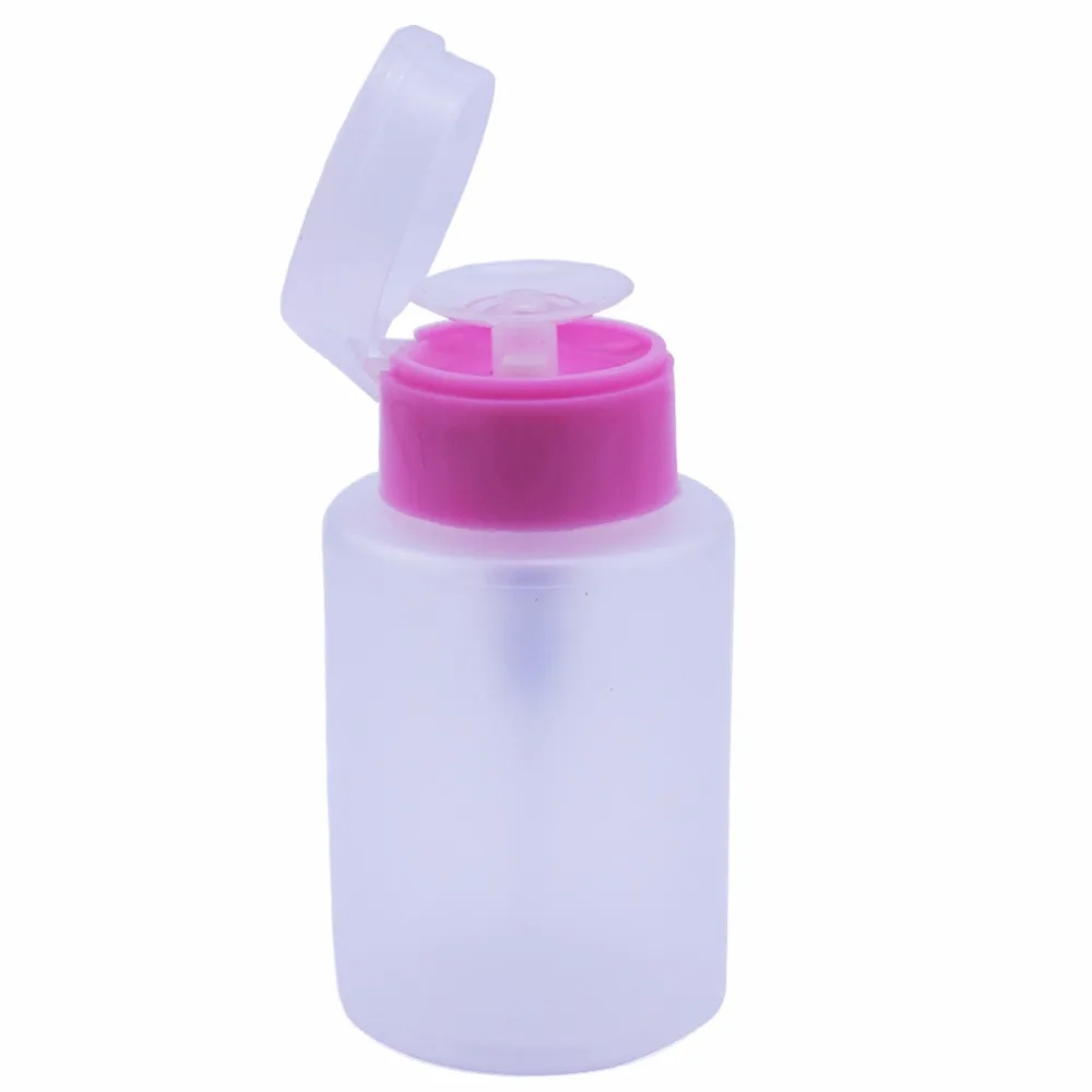 1pc Mini Pump Dispenser Nail Polish Liquid Holder Alcohol Remover Empty