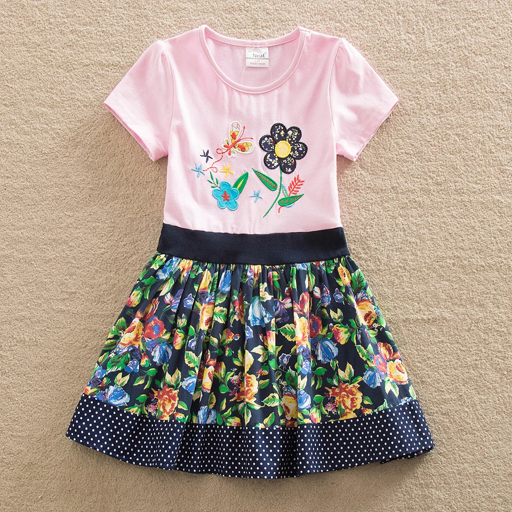 2016 Neat BABY Girl Clothes short Sleeve Girls font b Dress b font Kids pretty font