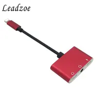 Double Audio Adapter For iPhone 7 8 Plus X Music Charging Splitter Dual jack Audio Converter for lightning or 3.5mm Headphone