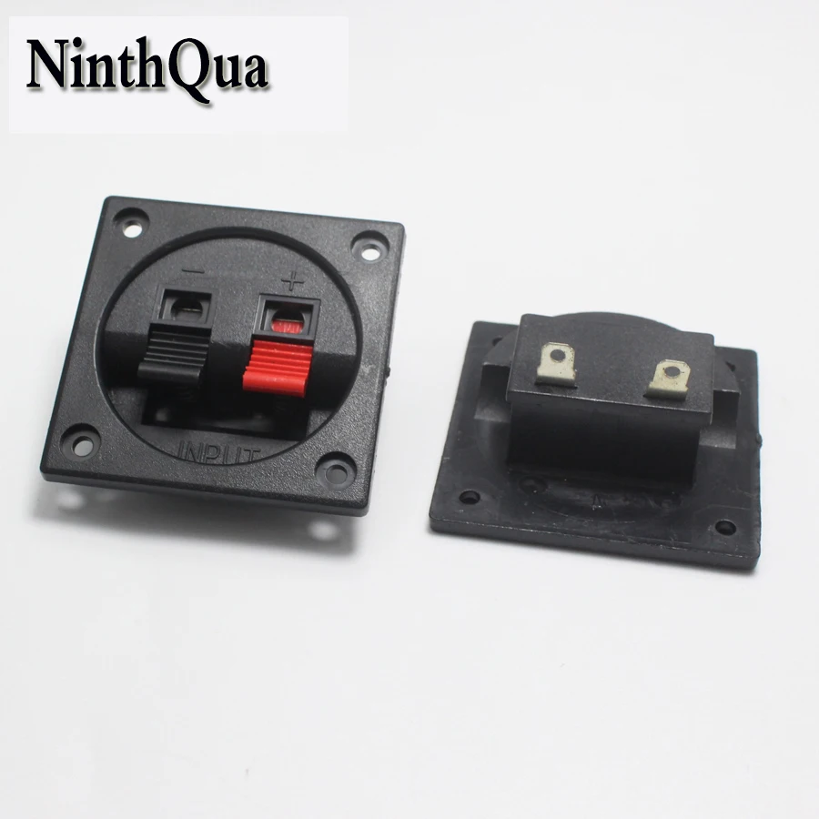 

1pcs 2Pin Squarer Stereo Speaker Terminal Red + Black Junction Box Terminals WP2-7 Audio Clip Connector