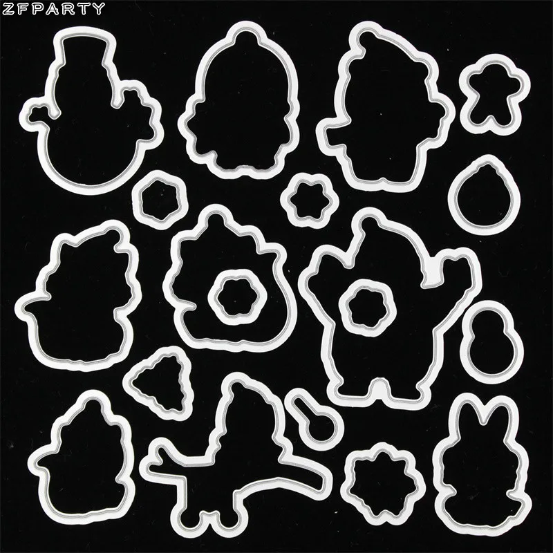

ZFPARTY Christmas Animals Transparent Clear Silicone Stamp Or Cutting Dies Set for DIY scrapbooking/ Card Making