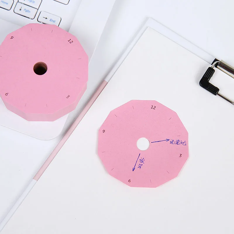 

200 pcs/lot Creative Time Division Colour Memo Pads Record Message Post-it Notes Office And School Supplies