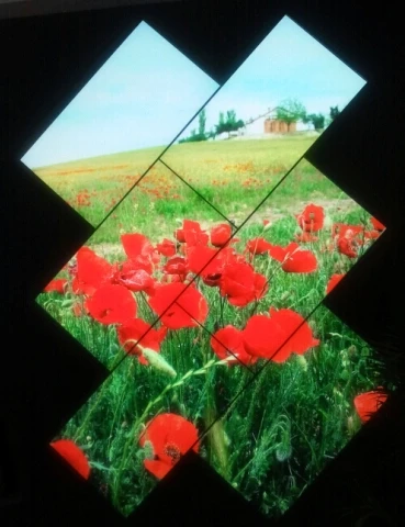  1x6pcs 55-inch LCD screen Irregular shaped mosaic led ultra-slim bezel HD Video Wall Controller for