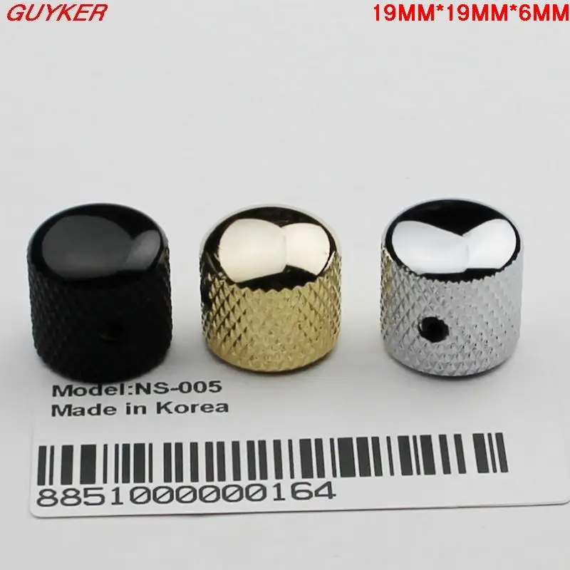 

1 PCS Chrome Black Gold Electric Guitar Bass Knobs 19MM*19MM*6MM