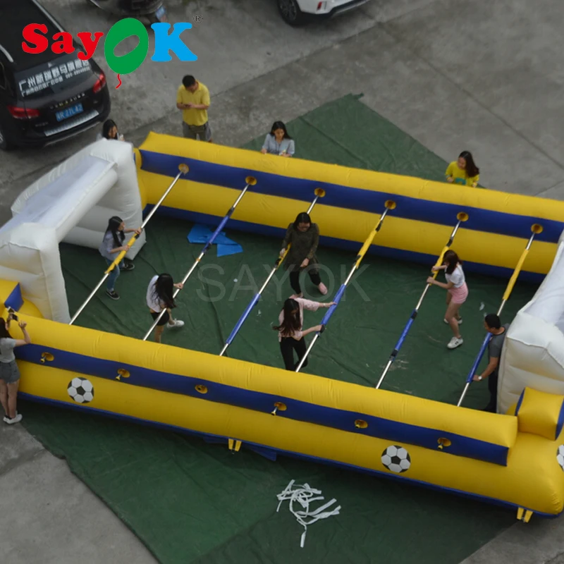 Гигантское Надувное футбольное поле, человеческий стол, футбольный надувной стол, игровая площадка, уличная спортивная игра, надувной ножной шар для снукера