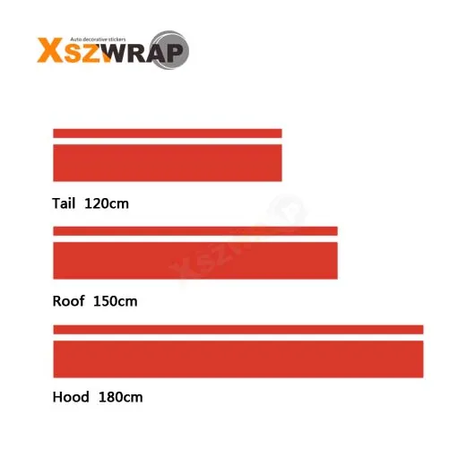 20*450 см/рулон) 17" Автомобильные виниловые наклейки капот автомобиля наклейки Racing Stripes для Z4 M3 M5 A4 A5 Q5 RS6 CLA Класс C gla GLK - Название цвета: Красный