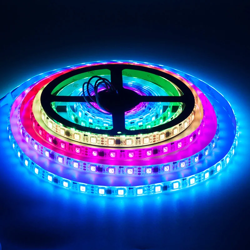 5 м WS2811 Светодиодные ленты DC12V Ультра-яркий высокоэффективных 5050 SMD RGB светодио дный s высокий свет адресные 30/48/60 светодио дный s/m